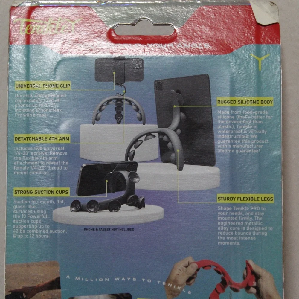 TenikleY Pro. Flexible Suction Mount. Holds 42 lbs.
